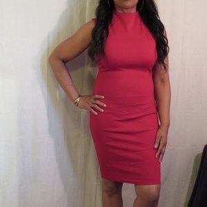 Funnel-Neck Body-con Dress